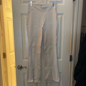 ALO Yoga Cream and brown Leggings with Elastic Waistband